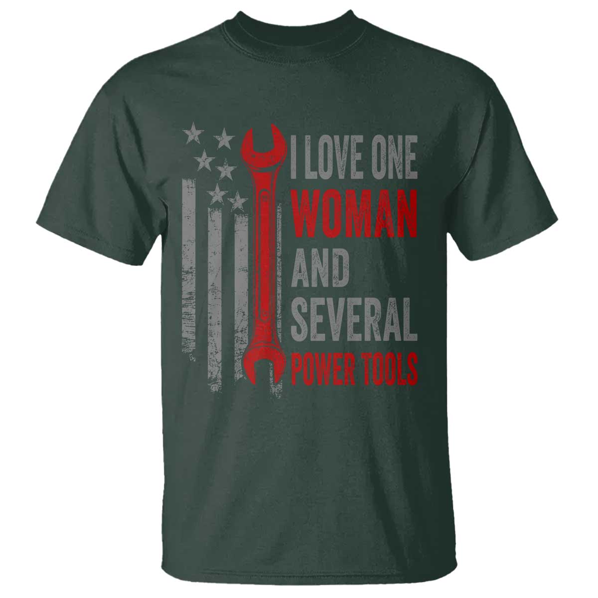 I Love One Woman And Several Power Tools T Shirt Funny Mechanic Handyman Carpenter