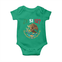 Mexican Y Si Si Baby Onesie Escudo Mexico Coat of Arms Funny Hispanic Saying