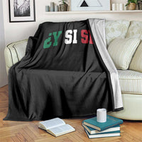 Mexican Y Si Si Football Jersey Style Throw Blanket Funny Mexico Roots