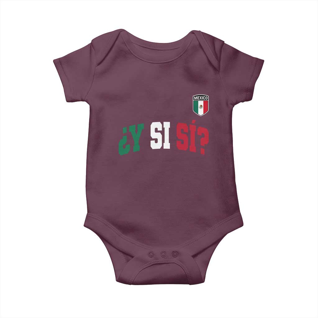 Mexican Y Si Si Football Jersey Style Baby Onesie Funny Mexico Roots