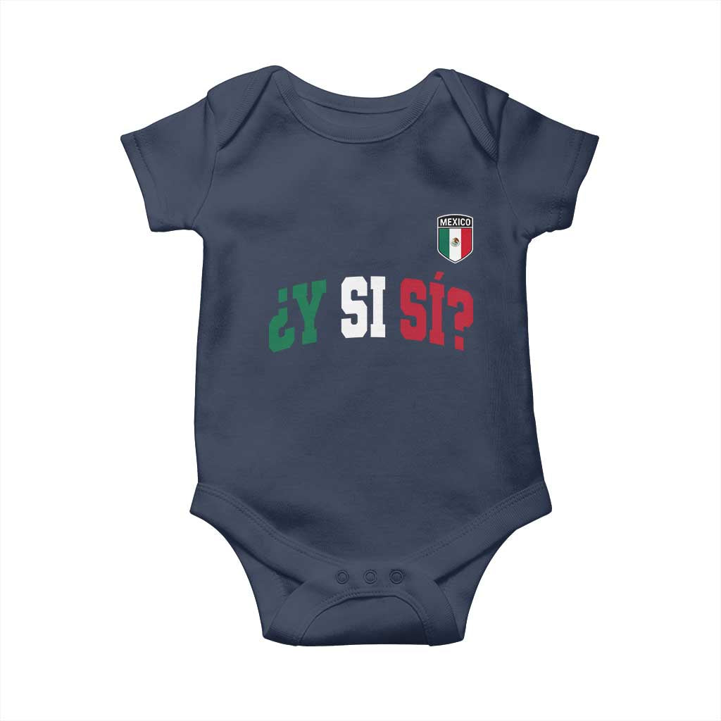 Mexican Y Si Si Football Jersey Style Baby Onesie Funny Mexico Roots