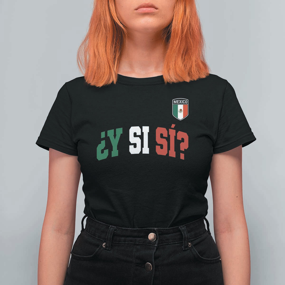 Mexican Y Si Si Football Jersey Style T Shirt For Women Funny Mexico Roots