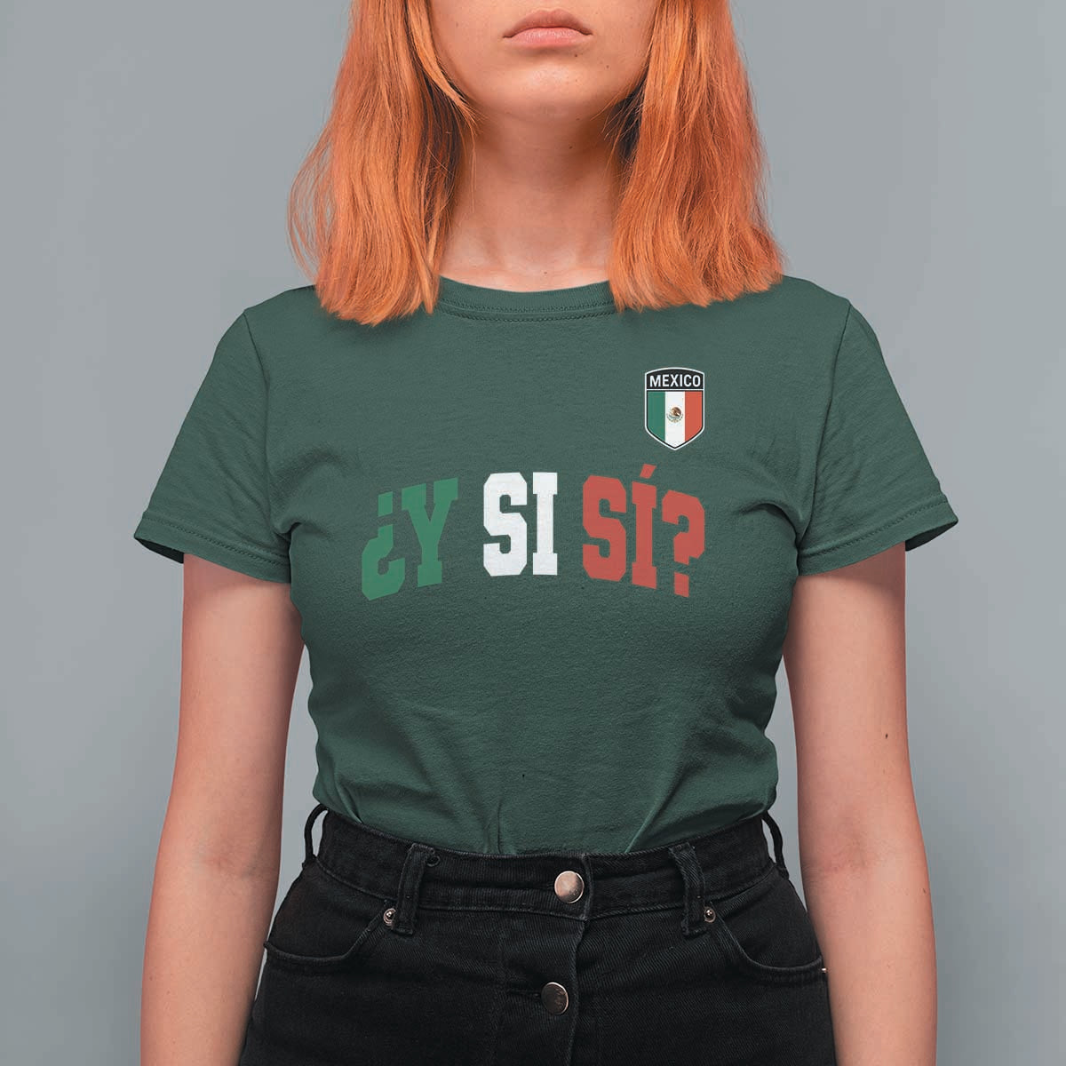 Mexican Y Si Si Football Jersey Style T Shirt For Women Funny Mexico Roots