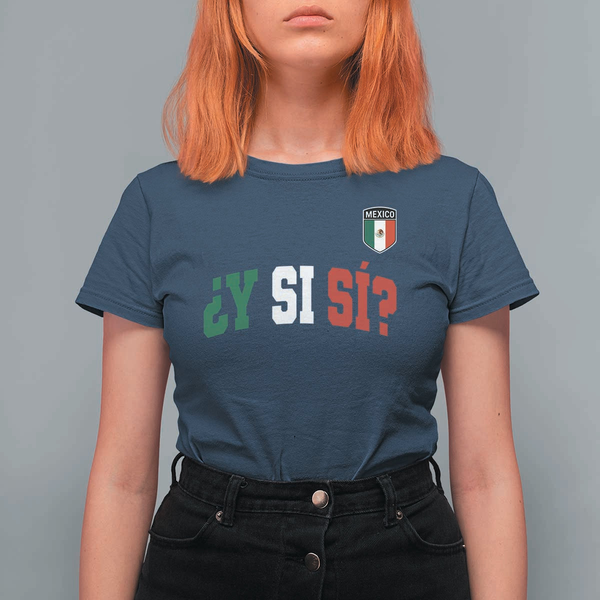 Mexican Y Si Si Football Jersey Style T Shirt For Women Funny Mexico Roots