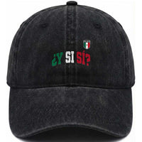 Mexican Y Si Si Football Jersey Style Washed Cotton Baseball Cap Funny Mexico Roots