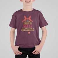 If You Jingle My Bells I'll Give You A White Christmas T Shirt For Kid Red Bow - Wonder Print Shop