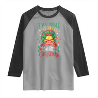 Funny White Christmas Raglan Shirt If You Jingle My Bells I'll Give You - Wonder Print Shop