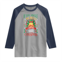 Funny White Christmas Raglan Shirt If You Jingle My Bells I'll Give You - Wonder Print Shop