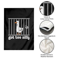 Funny Got Too Silly Garden Flag Goose Pun Humor Animal Lovers - Wonder Print Shop