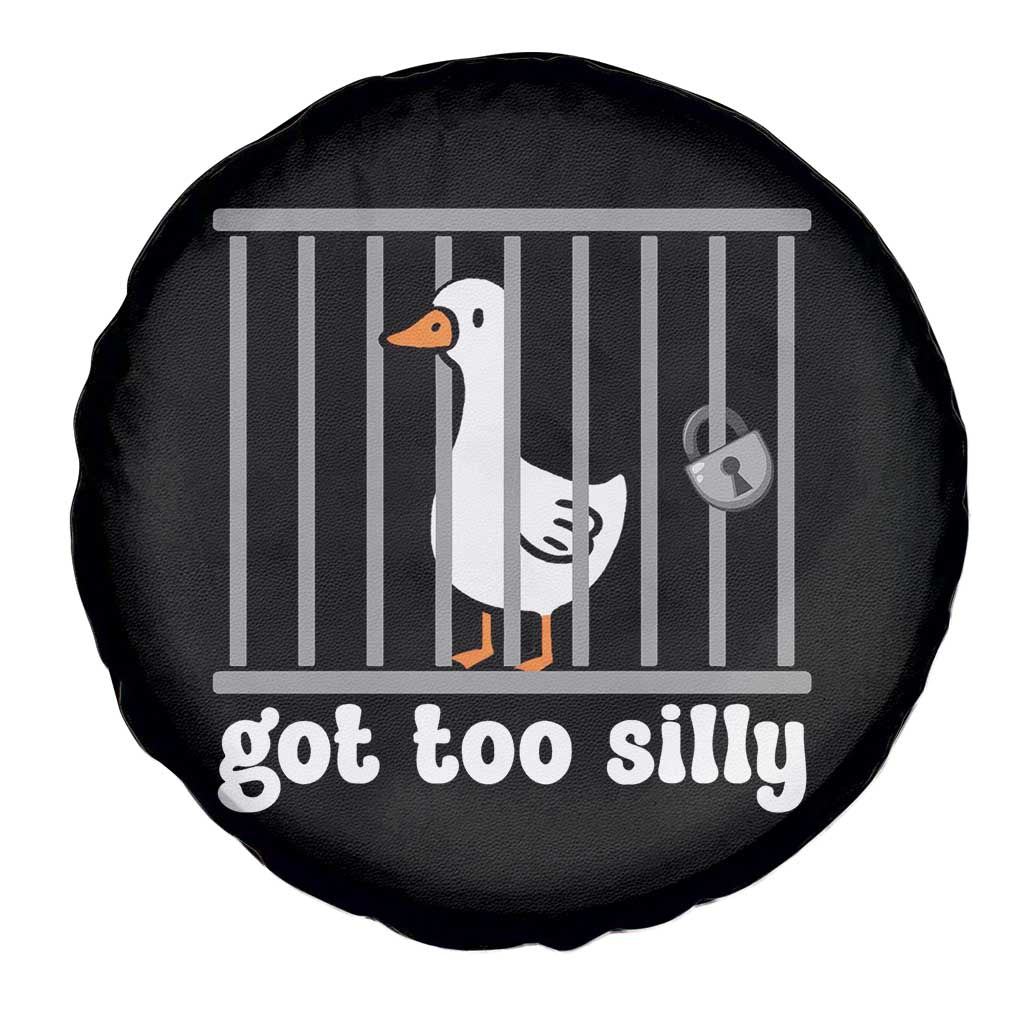 Funny Got Too Silly Spare Tire Cover Goose Pun Humor Animal Lovers - Wonder Print Shop
