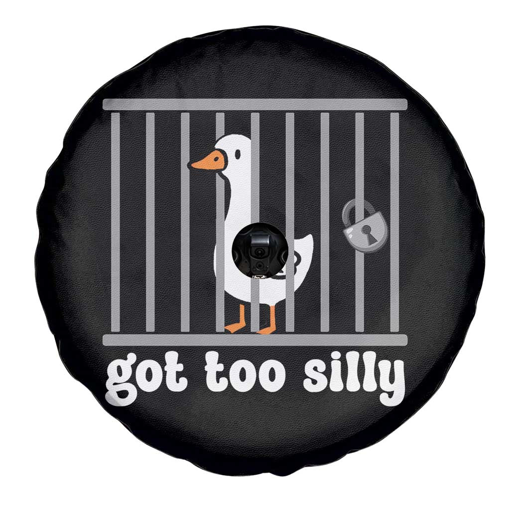 Funny Got Too Silly Spare Tire Cover Goose Pun Humor Animal Lovers - Wonder Print Shop