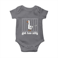 Funny Got Too Silly Baby Onesie Goose Pun Humor Animal Lovers - Wonder Print Shop