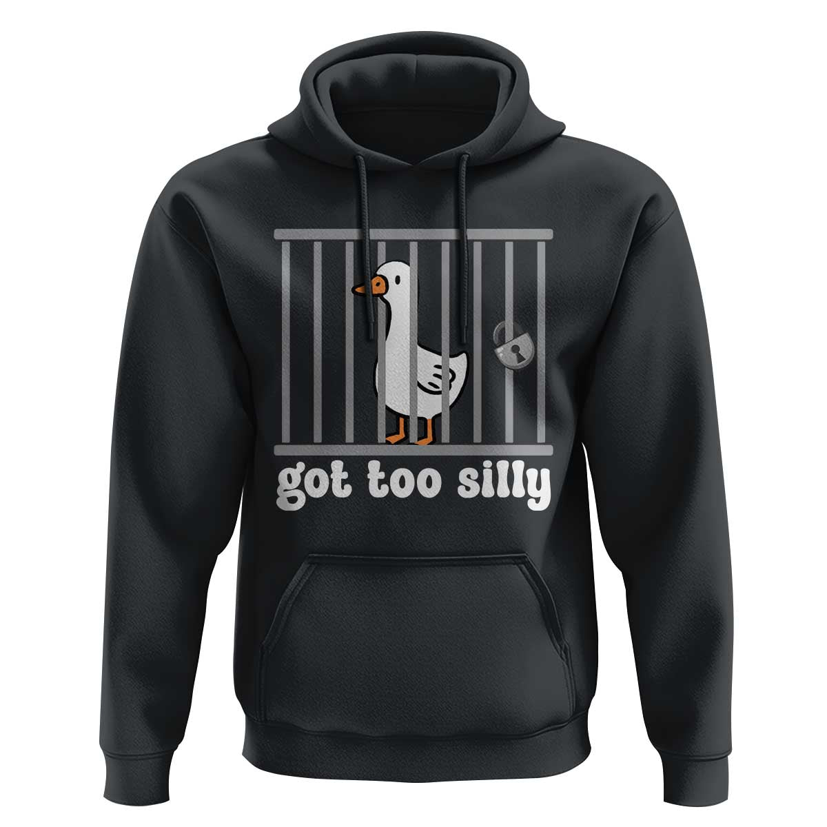 Funny Got Too Silly Hoodie Goose Pun Humor Animal Lovers - Wonder Print Shop