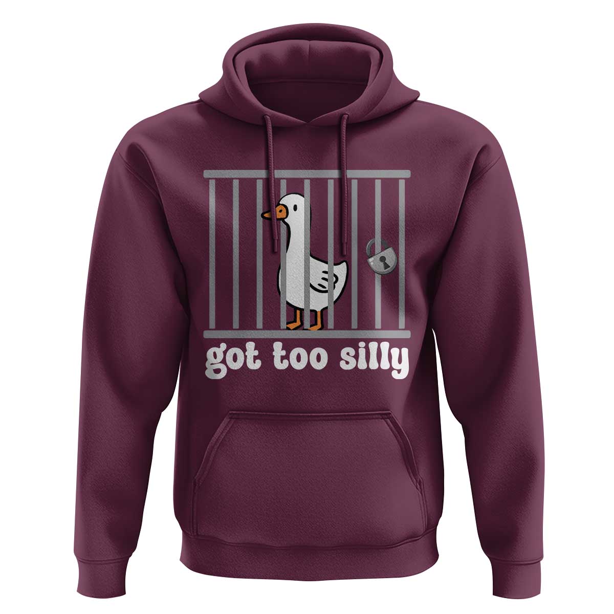 Funny Got Too Silly Hoodie Goose Pun Humor Animal Lovers - Wonder Print Shop