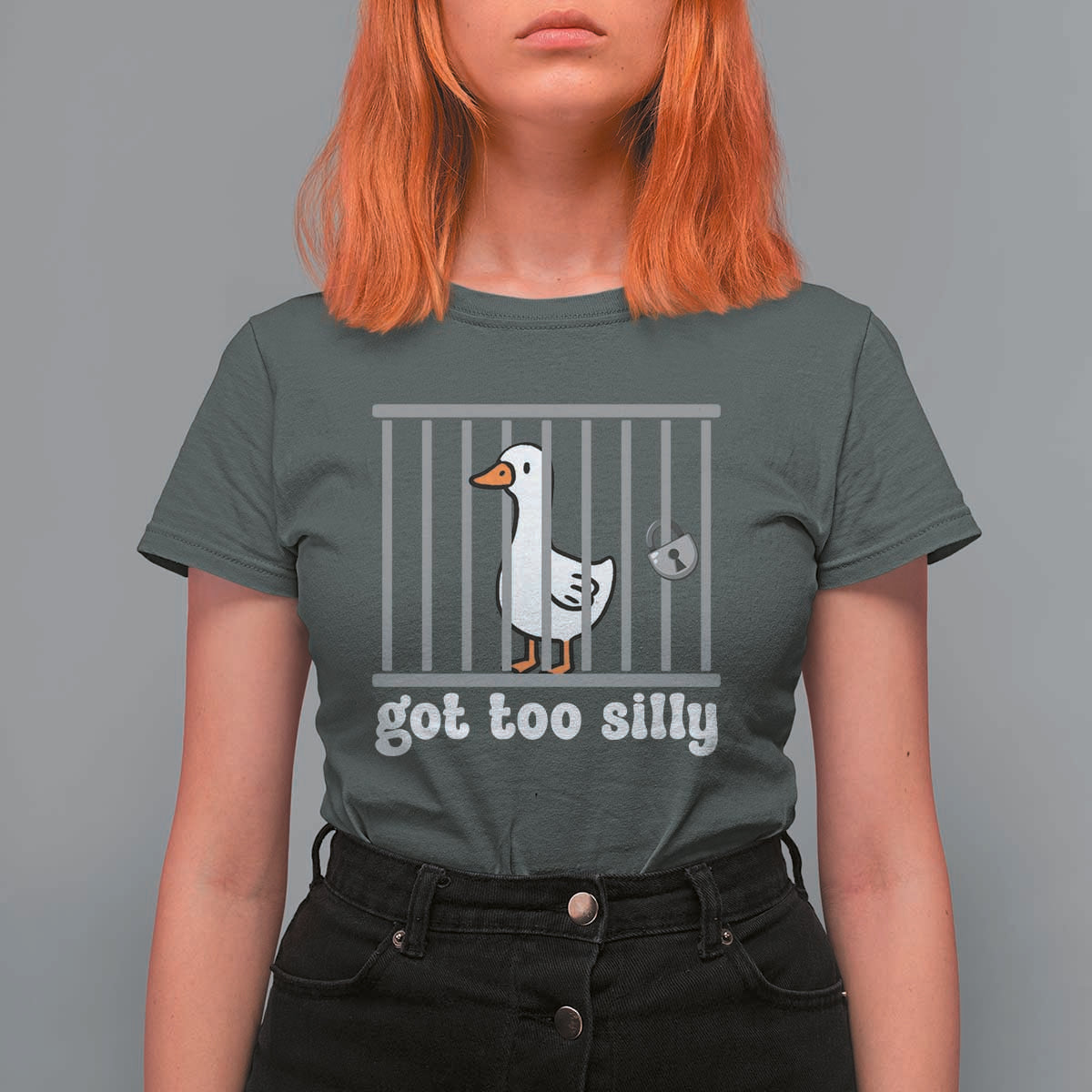 Funny Got Too Silly T Shirt For Women Goose Pun Humor Animal Lovers - Wonder Print Shop
