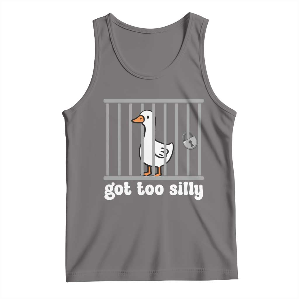 Funny Got Too Silly Tank Top Goose Pun Humor Animal Lovers - Wonder Print Shop