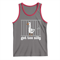 Funny Got Too Silly Tank Top Goose Pun Humor Animal Lovers - Wonder Print Shop