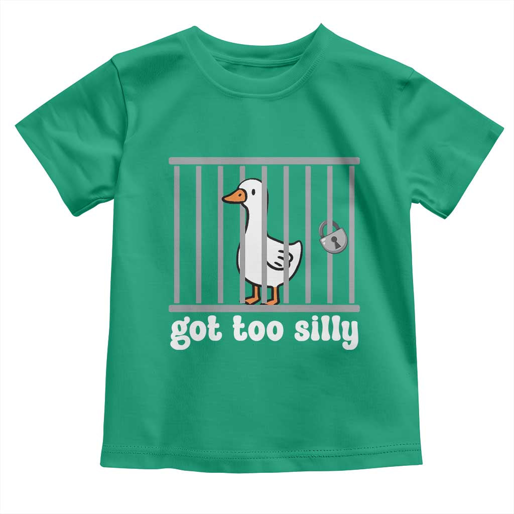 Funny Got Too Silly Toddler T Shirt Goose Pun Humor Animal Lovers - Wonder Print Shop