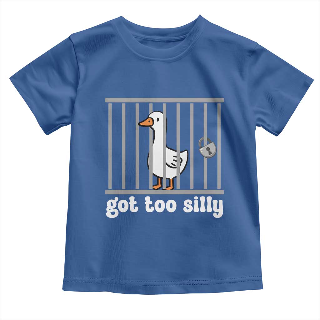 Funny Got Too Silly Toddler T Shirt Goose Pun Humor Animal Lovers - Wonder Print Shop