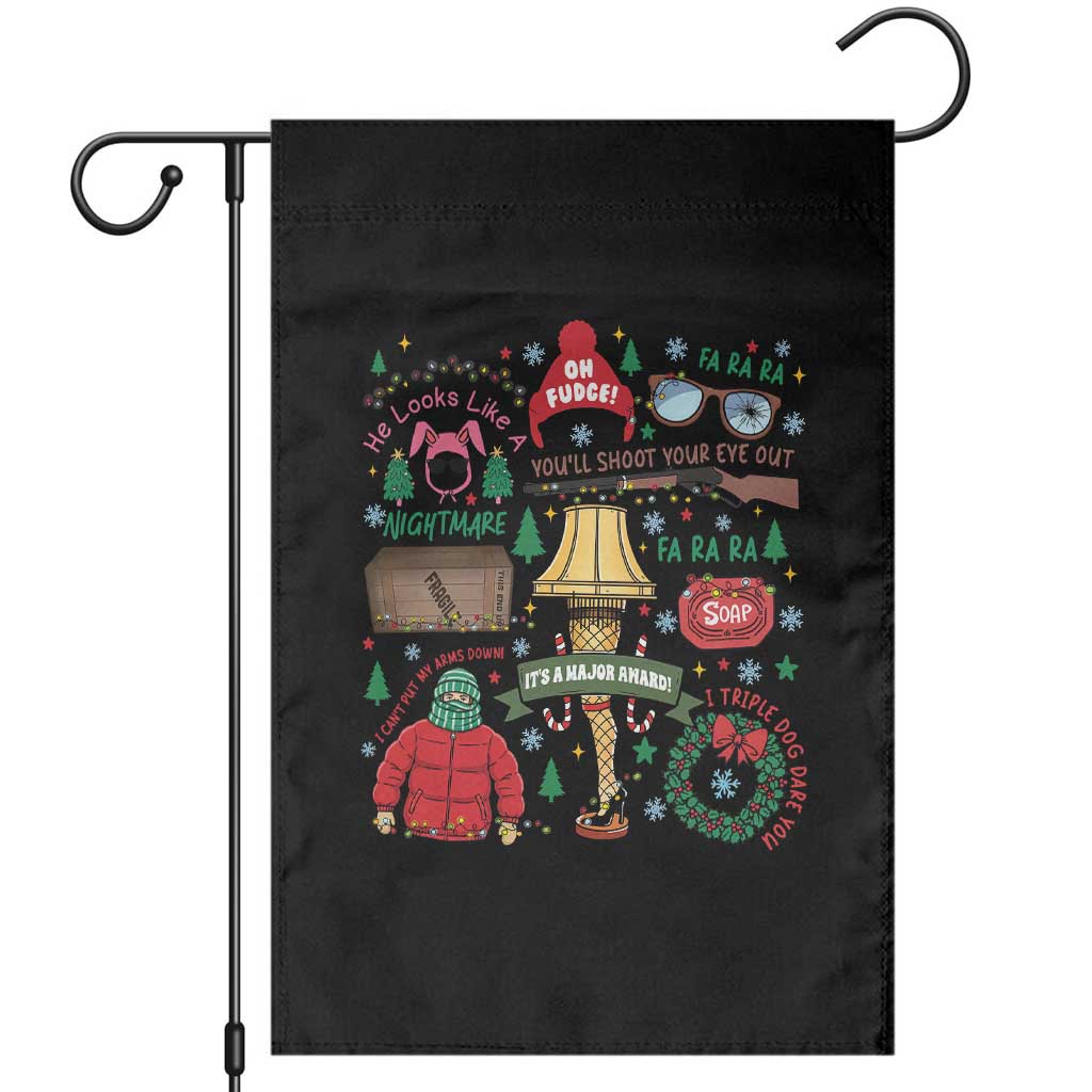 Funny Christmas Movie Garden Flag Oh Fudge Bunny Pajama Italian Leg Lamp - Wonder Print Shop