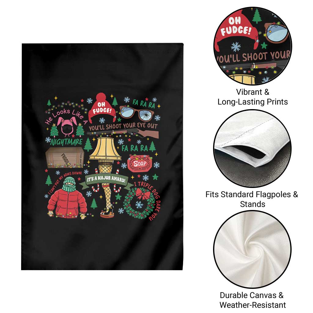 Funny Christmas Movie Garden Flag Oh Fudge Bunny Pajama Italian Leg Lamp - Wonder Print Shop