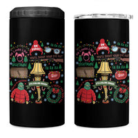 Funny Christmas Movie 4 in 1 Can Cooler Tumbler Oh Fudge Bunny Pajama Italian Leg Lamp - Wonder Print Shop