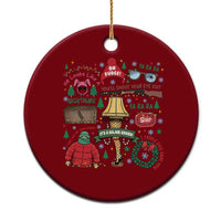 Funny Christmas Movie Ceramic Ornament Oh Fudge Bunny Pajama Italian Leg Lamp - Wonder Print Shop