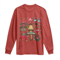 Funny Christmas Movie Long Sleeve Shirt Oh Fudge Bunny Pajama Italian Leg Lamp - Wonder Print Shop