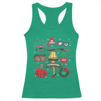 Funny Christmas Movie Racerback Tank Top Oh Fudge Bunny Pajama Italian Leg Lamp - Wonder Print Shop