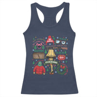 Funny Christmas Movie Racerback Tank Top Oh Fudge Bunny Pajama Italian Leg Lamp - Wonder Print Shop