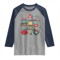 Funny Christmas Movie Raglan Shirt Oh Fudge Bunny Pajama Italian Leg Lamp - Wonder Print Shop