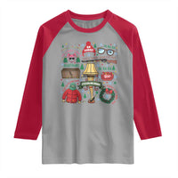 Funny Christmas Movie Raglan Shirt Oh Fudge Bunny Pajama Italian Leg Lamp - Wonder Print Shop