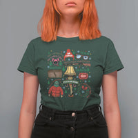 Funny Christmas Movie T Shirt For Women Oh Fudge Bunny Pajama Italian Leg Lamp - Wonder Print Shop