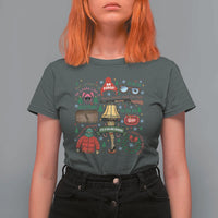 Funny Christmas Movie T Shirt For Women Oh Fudge Bunny Pajama Italian Leg Lamp - Wonder Print Shop