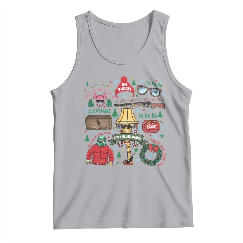 Funny Christmas Movie Tank Top Oh Fudge Bunny Pajama Italian Leg Lamp - Wonder Print Shop