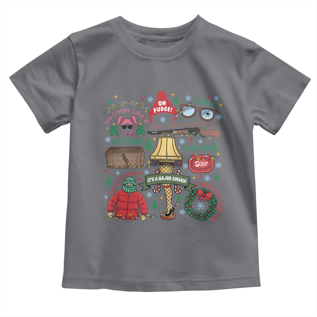 Funny Christmas Movie Toddler T Shirt Oh Fudge Bunny Pajama Italian Leg Lamp - Wonder Print Shop