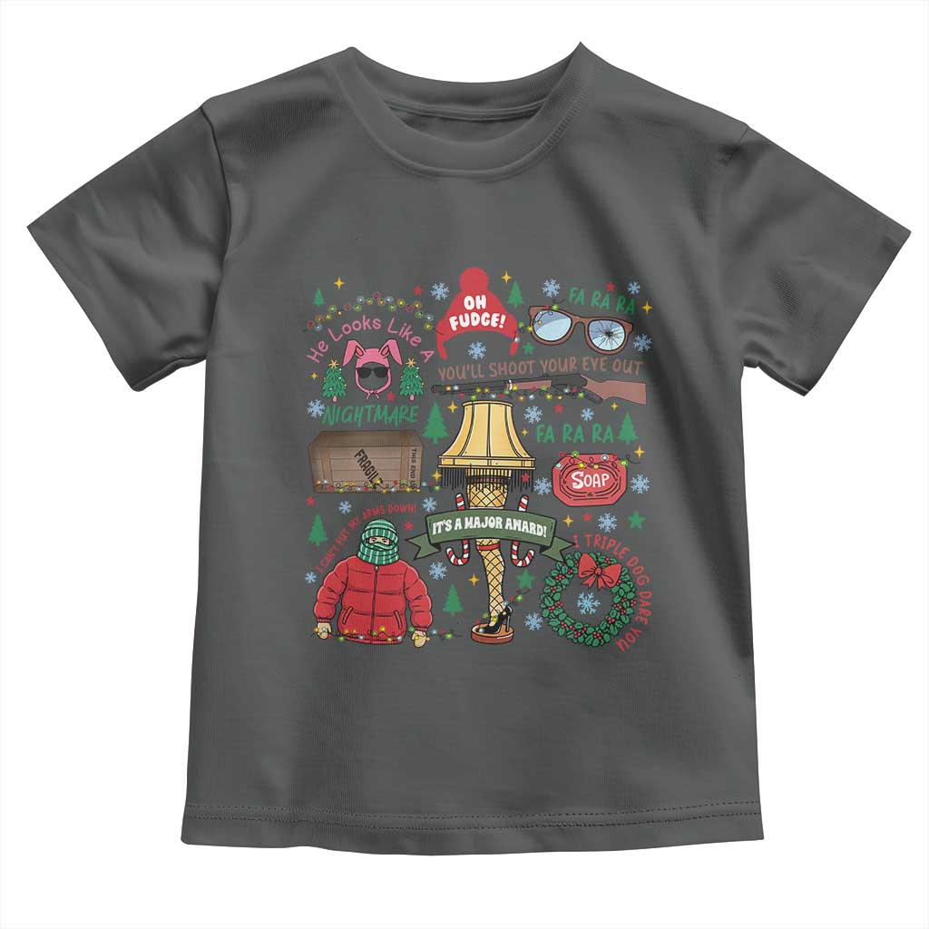 Funny Christmas Movie Toddler T Shirt Oh Fudge Bunny Pajama Italian Leg Lamp - Wonder Print Shop