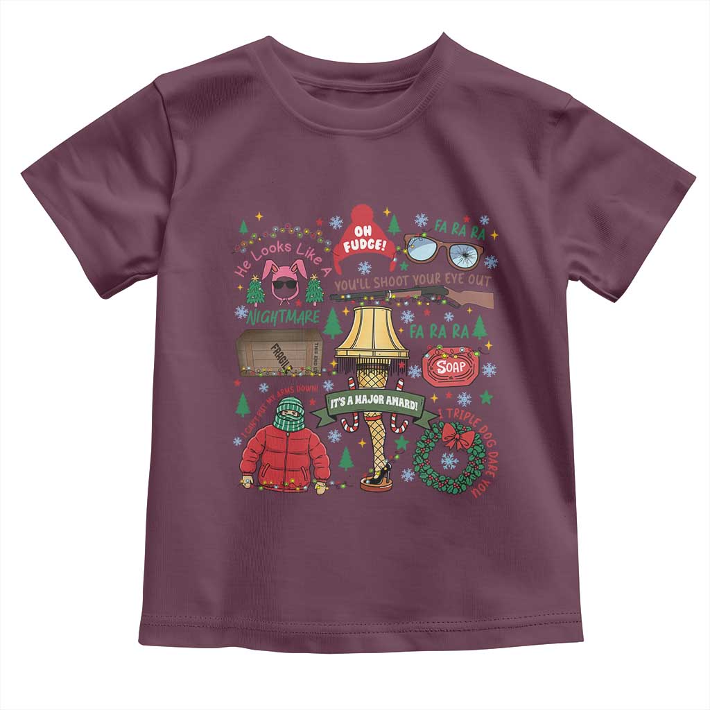 Funny Christmas Movie Toddler T Shirt Oh Fudge Bunny Pajama Italian Leg Lamp - Wonder Print Shop