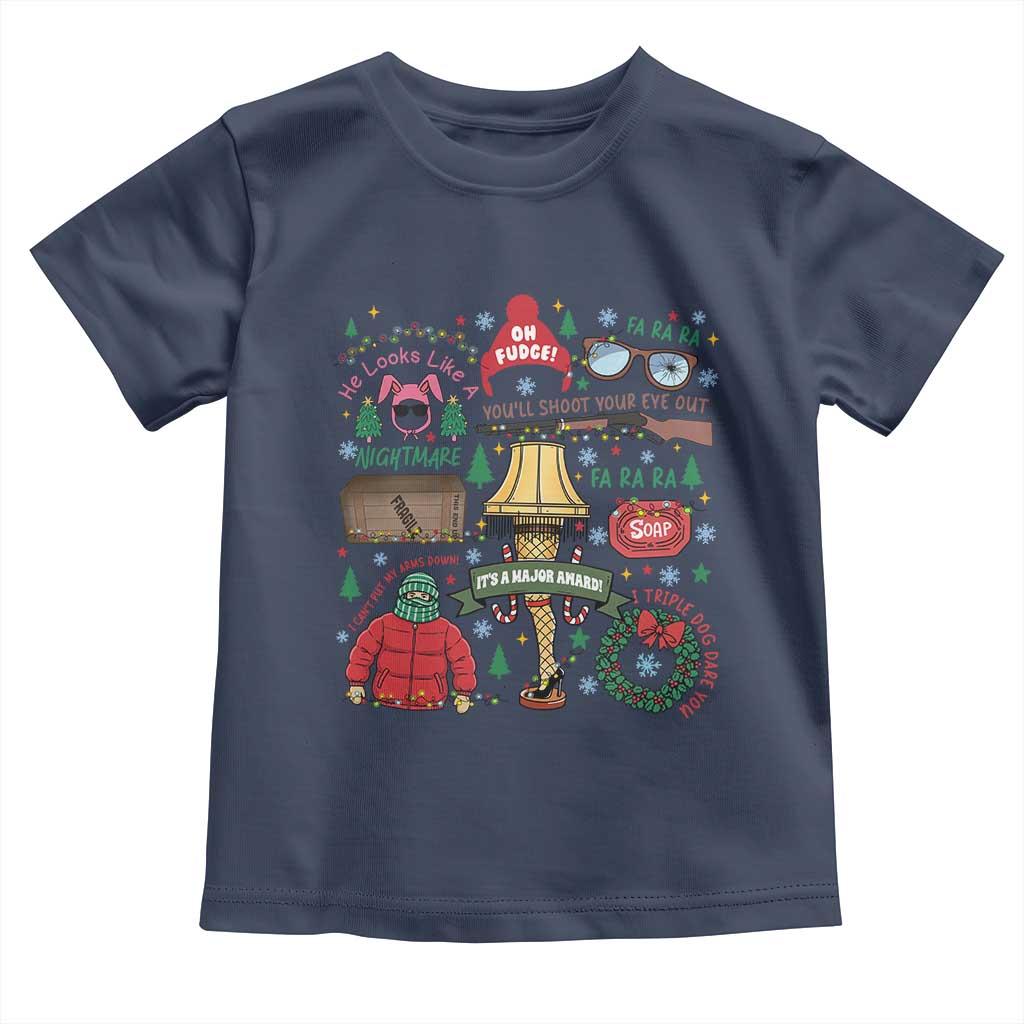 Funny Christmas Movie Toddler T Shirt Oh Fudge Bunny Pajama Italian Leg Lamp - Wonder Print Shop