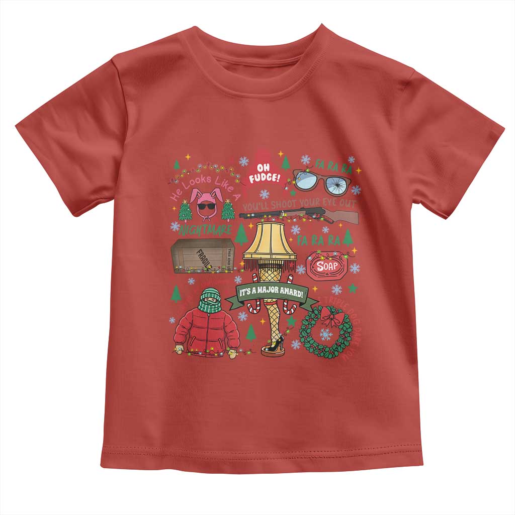 Funny Christmas Movie Toddler T Shirt Oh Fudge Bunny Pajama Italian Leg Lamp - Wonder Print Shop