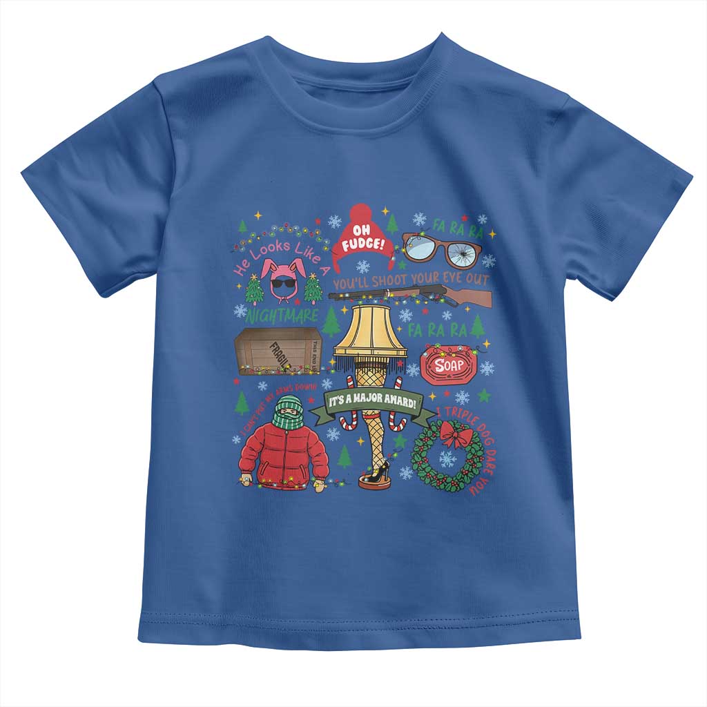 Funny Christmas Movie Toddler T Shirt Oh Fudge Bunny Pajama Italian Leg Lamp - Wonder Print Shop