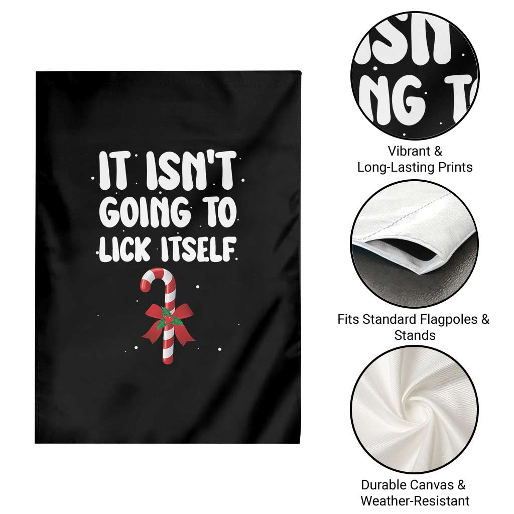 Funny Christmas It Isn't Going To Lick Itself Garden Flag Xmas Adult Humor Couple Matching - Wonder Print Shop
