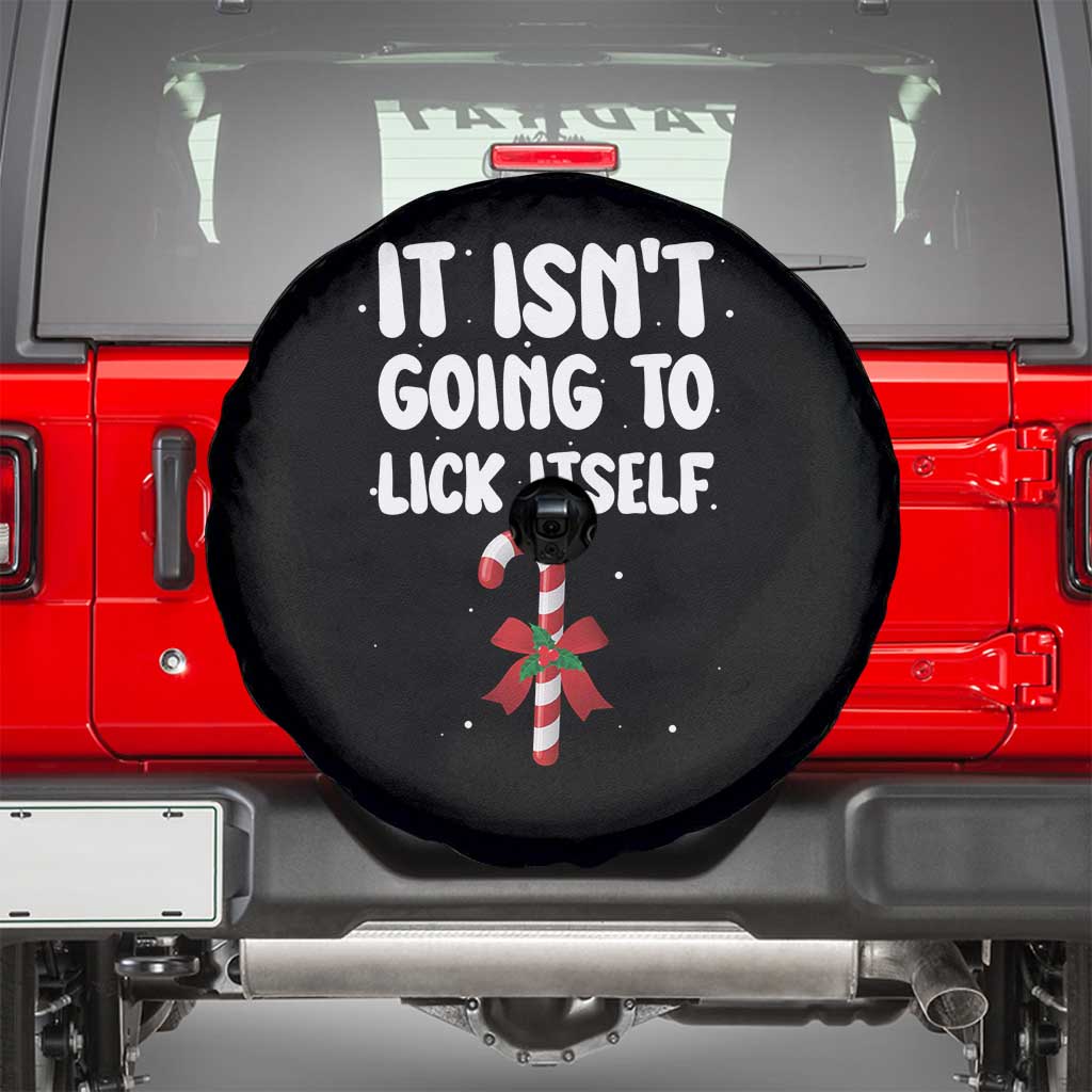 Funny Christmas It Isn't Going To Lick Itself Spare Tire Cover Xmas Adult Humor Couple Matching - Wonder Print Shop