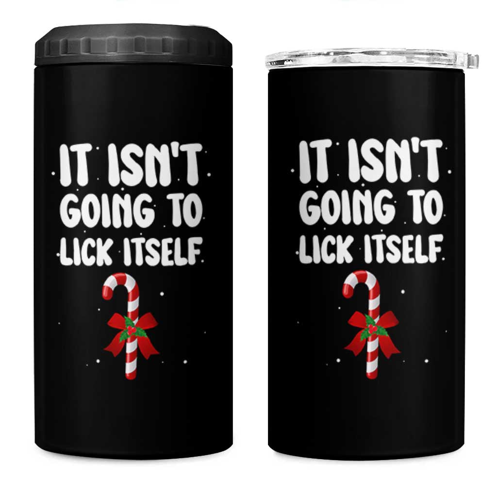 Funny Christmas It Isn't Going To Lick Itself 4 in 1 Can Cooler Tumbler Xmas Adult Humor Couple Matching - Wonder Print Shop