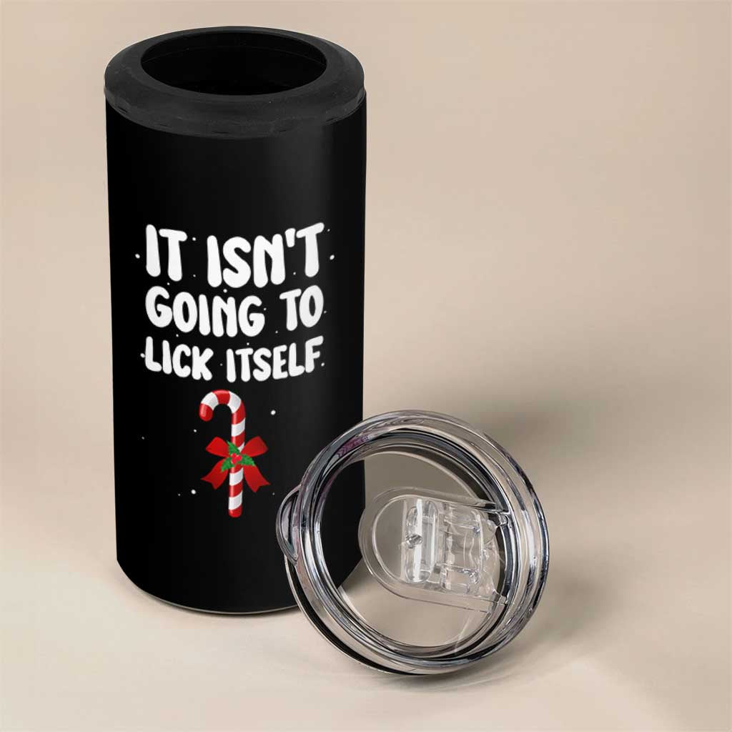 Funny Christmas It Isn't Going To Lick Itself 4 in 1 Can Cooler Tumbler Xmas Adult Humor Couple Matching - Wonder Print Shop