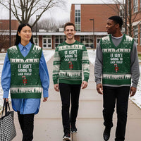 Funny Xmas It Isn't Going To Lick Itself V-Neck Knit Sweater Vest Xmas Adult Humor Couple Matching - Wonder Print Shop