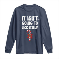 Funny Christmas It Isn't Going To Lick Itself Long Sleeve Shirt Xmas Adult Humor Couple Matching - Wonder Print Shop