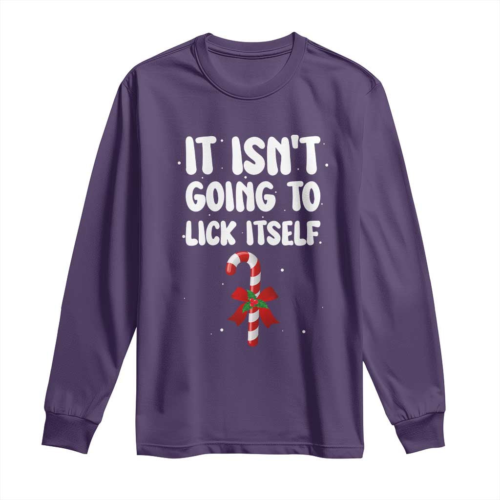 Funny Christmas It Isn't Going To Lick Itself Long Sleeve Shirt Xmas Adult Humor Couple Matching - Wonder Print Shop