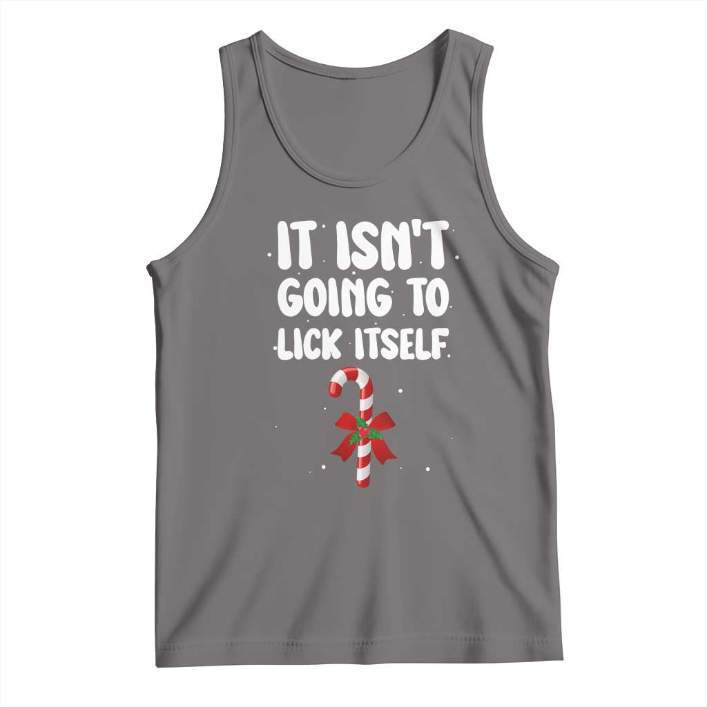 Funny Christmas It Isn't Going To Lick Itself Tank Top Xmas Adult Humor Couple Matching - Wonder Print Shop