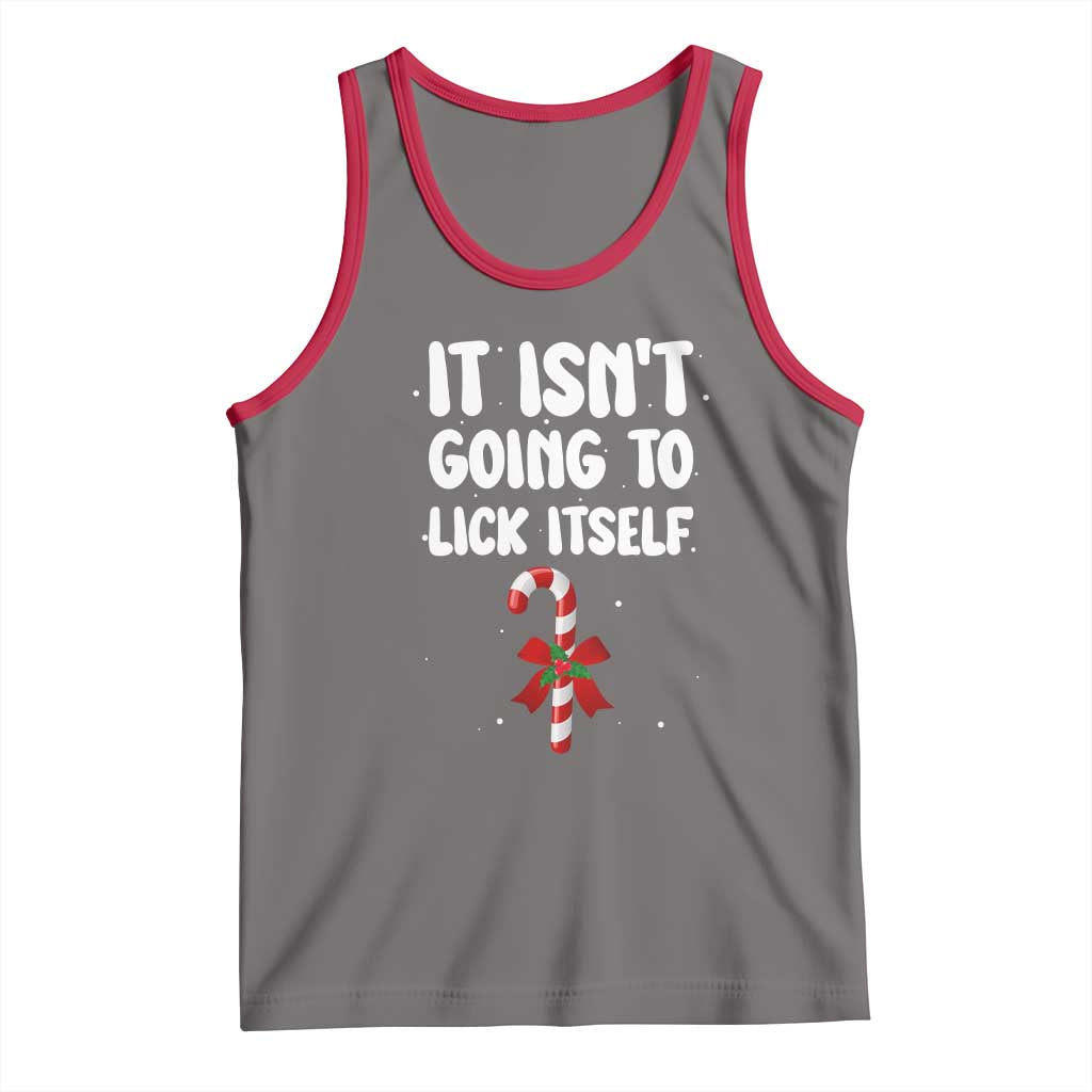 Funny Christmas It Isn't Going To Lick Itself Tank Top Xmas Adult Humor Couple Matching - Wonder Print Shop